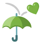 ombrello + cuore verde
