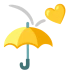 ombrello + cuore giallo