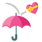 ombrello + cuore con fiocco