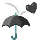 ombrello + cuore nero