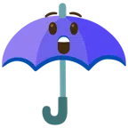 ombrello + faccina stupita