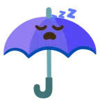guarda-chuva + rosto dormindo