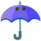 guarda-chuva + rosto sem boca