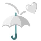 ombrello + cuore bianco