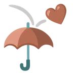 ombrello + cuore marrone