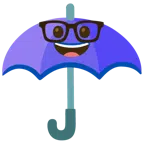 ombrello + faccina nerd