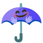 guarda-chuva + rosto abraçando