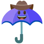 ombrello + faccina con cappello da cowboy
