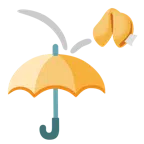 ombrello + biscotto della fortuna