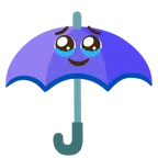 guarda-chuva + rosto segurando as lágrimas