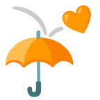ombrello + cuore arancione