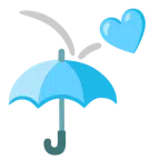 ombrello + cuore azzurro