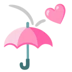 ombrello + cuore rosa