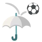 ombrello + pallone da calcio