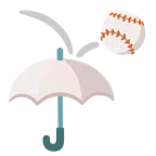 ombrello + palla da baseball