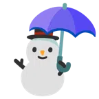 ombrello + pupazzo di neve senza neve