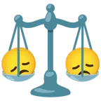 bilancia a doppio piatto + faccina delusa