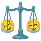 bilancia a doppio piatto + faccina sorridente
