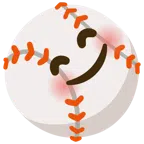 palla da baseball + faccina con occhi sorridenti
