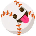 palla da baseball + faccina che mostra la lingua