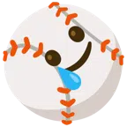 palla da baseball + faccina sorridente con lacrima