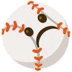palla da baseball + faccina imbronciata