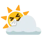 Sonne hinter Wolke + niesendes Gesicht