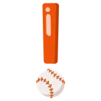 rotes Ausrufezeichen + Baseball