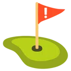rotes Ausrufezeichen + Golffahne