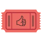 pulgar hacia arriba + entradas