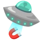 disco volante + calamita
