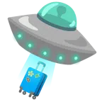 disco volante + valigia