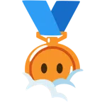 medaglia di bronzo + testa tra le nuvole