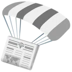 paracaídas + periódico