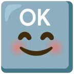 OK按钮 + 羞涩微笑