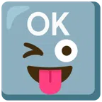 OK按钮 + 单眼吐舌