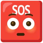 pulsante SOS + faccina imbarazzata