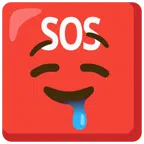 pulsante SOS + faccina che sbava