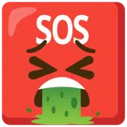 pulsante SOS + faccina che vomita