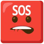 pulsante SOS + bocca che morde il labbro