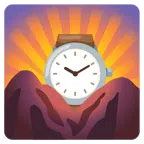 Sonnenaufgang über Bergen + Armbanduhr