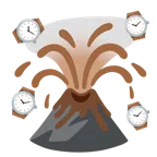 Vulkan + Armbanduhr