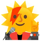 Sonne mit Gesicht + Mikrofon
