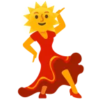 Sonne mit Gesicht + Stöckelschuh