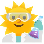 Sonne mit Gesicht + Reagenzglas