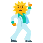 Sonne mit Gesicht + Discokugel