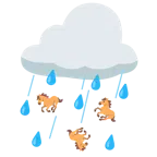 Wolke mit Regen + Pferd