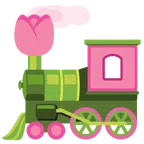 Tulpe + Dampflokomotive