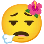 flor de hibisco + cara exhalando