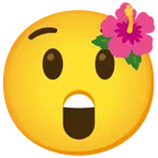 flor de hibisco + cara asombrada